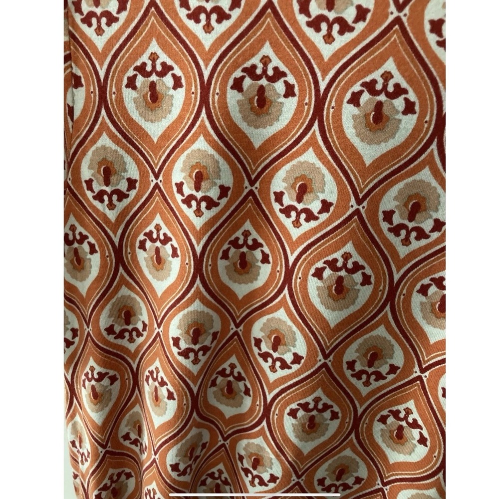 Boden Women's Puff Sleeve Tie Waist Dress Size US 4R UK 8R Red Geometric Print - Picture 7 of 10